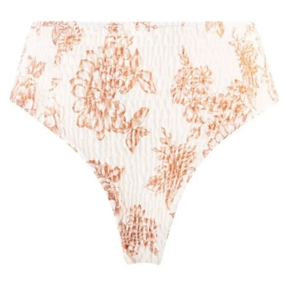 Triangl High-waisted Smocked bikini bottoms